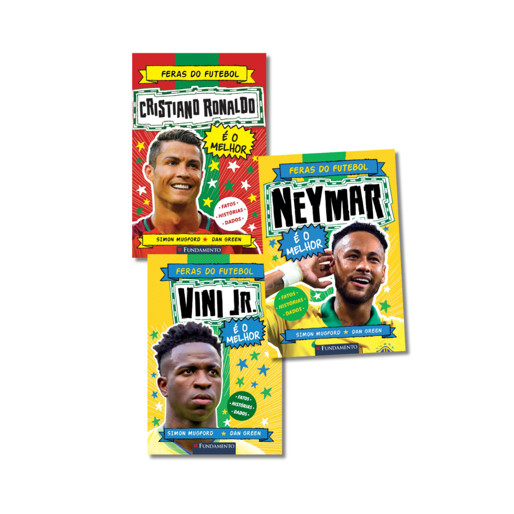Kit Feras do Futebol - 03 Livros (CR7 + Vini Jr + Neymar)