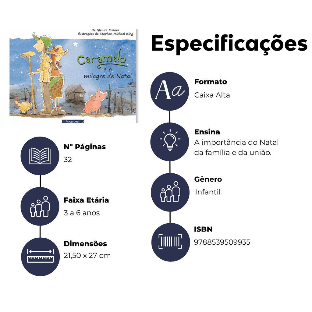 Caramelo e o Milagre de Natal - Editora Fundamento livro_infantil