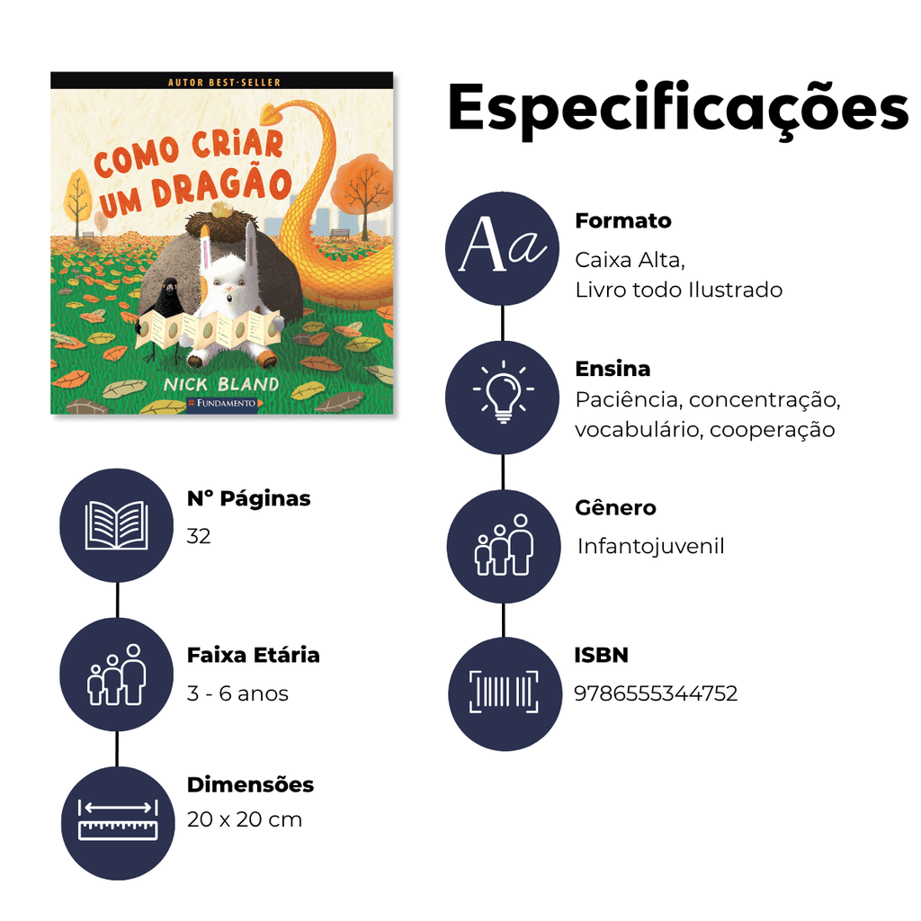 Como Criar Um Dragão - Editora Fundamento livro_infantil
