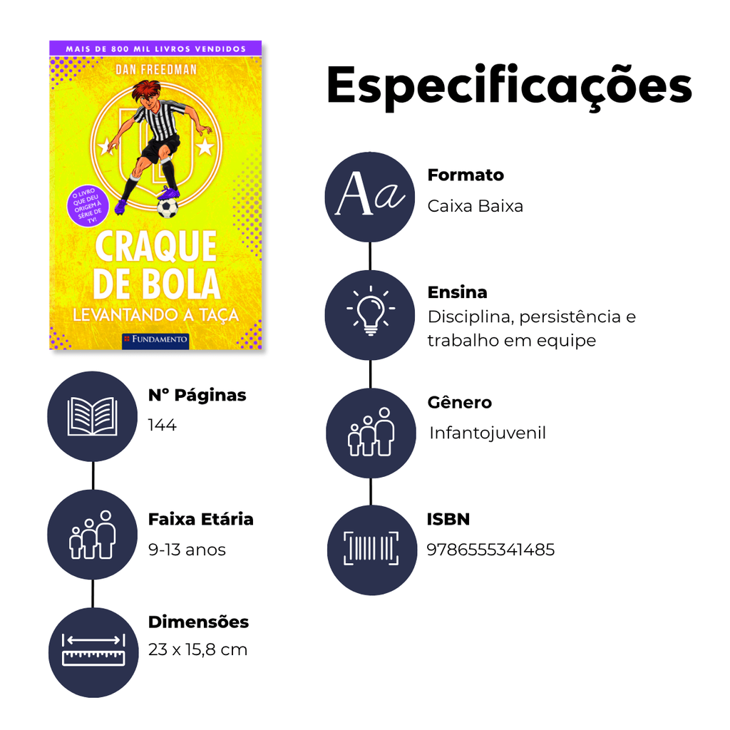 Craque de Bola - Levantando a Taça - Editora Fundamento livro_infantil