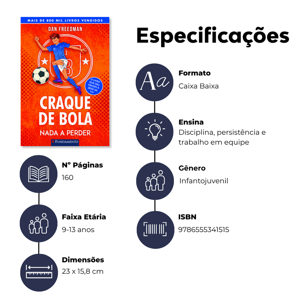 Craque de Bola - Nada a Perder - Editora Fundamento livro_infantil