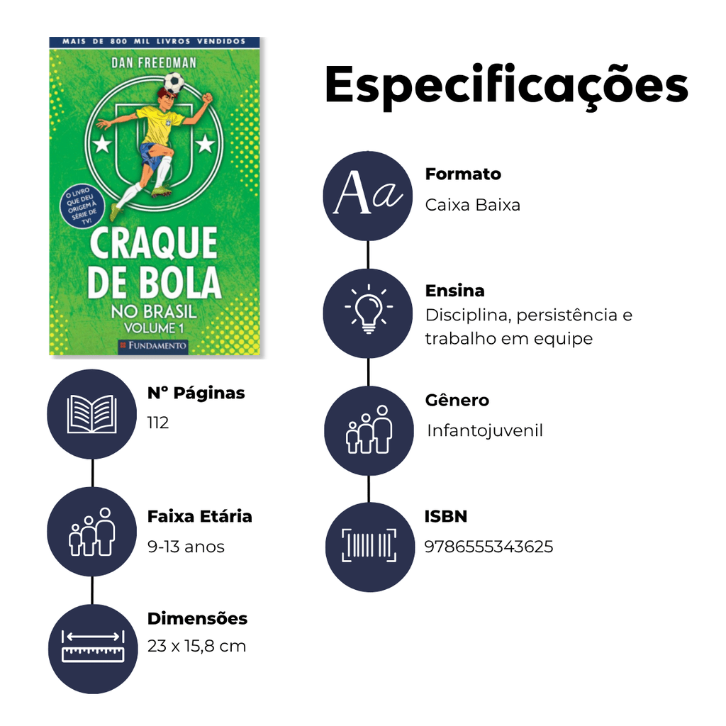Craque de Bola no Brasil - Vol 1 - Editora Fundamento livro_infantil