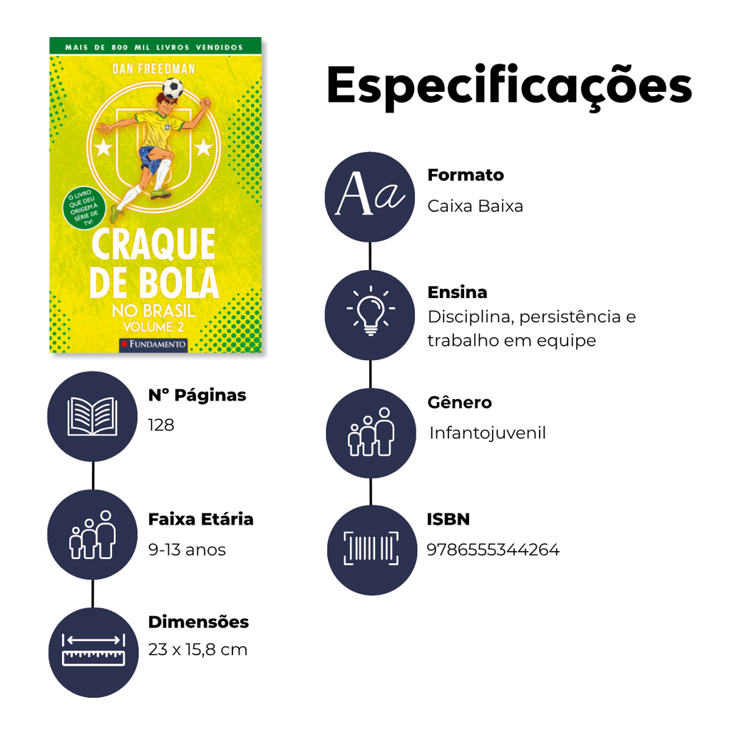 Craque de Bola no Brasil - Vol 2 - Editora Fundamento livro_infantil