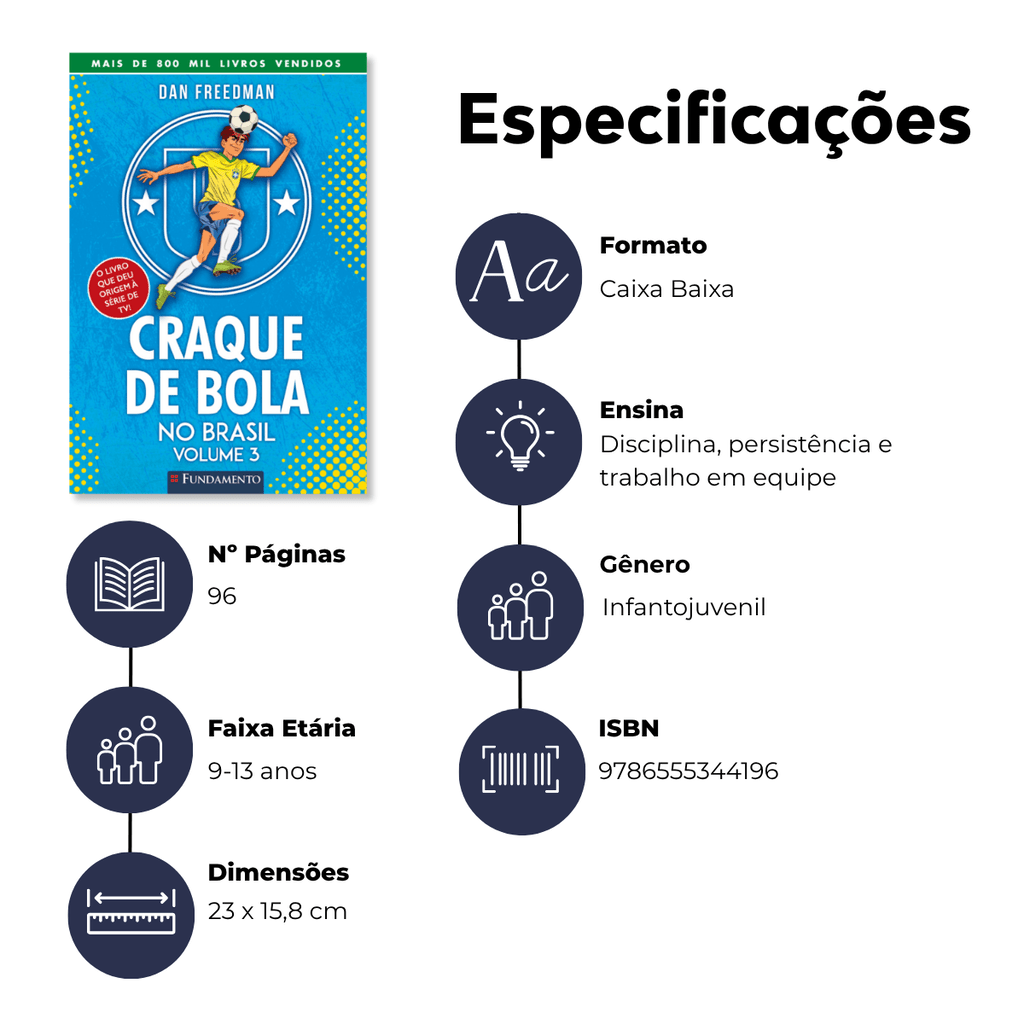 Craque de Bola no Brasil - Vol 3 - Editora Fundamento livro_infantil