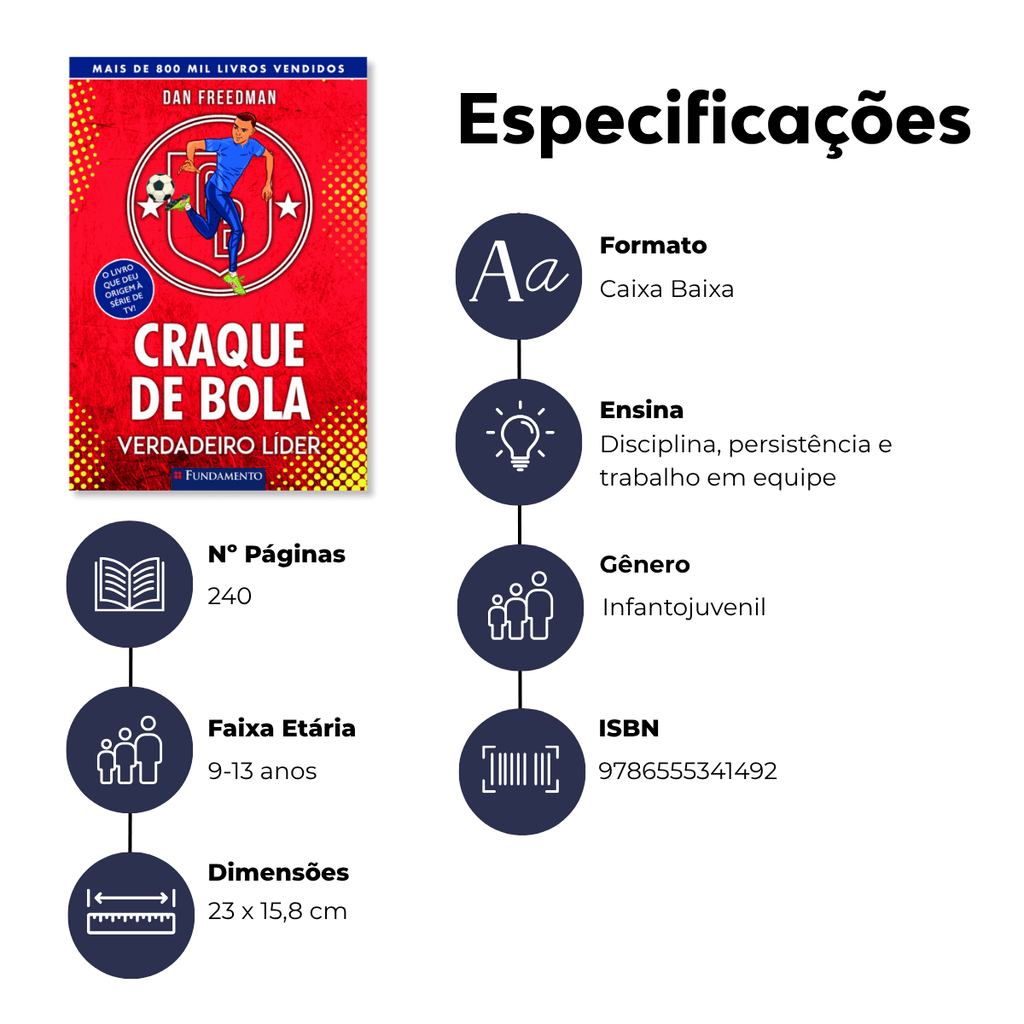 Craque de Bola - Verdadeiro Líder - Editora Fundamento livro_infantil