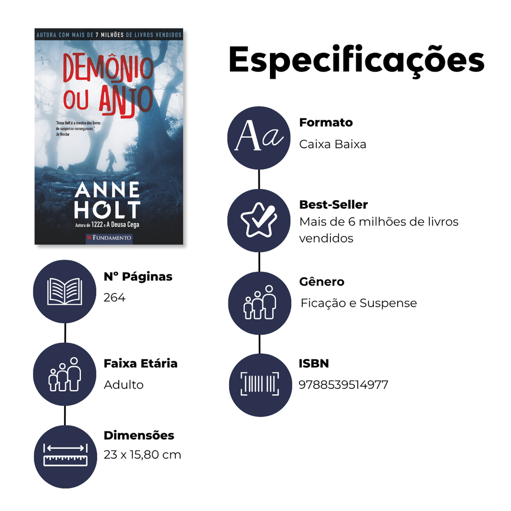 Demônio ou Anjo - Anne Holt - Editora Fundamento livro_infantil