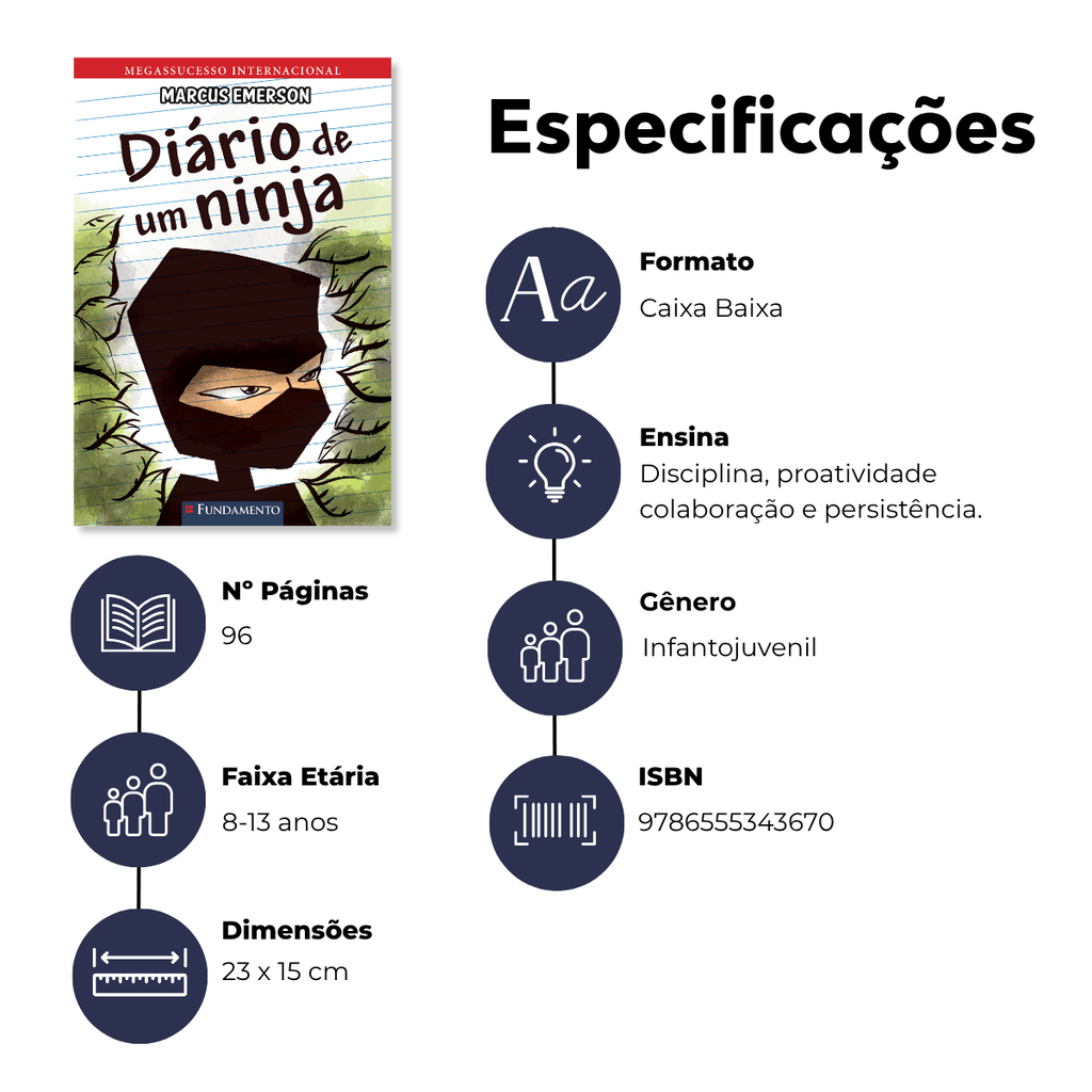 Diário de Um Ninja 1 - Editora Fundamento livro_infantil