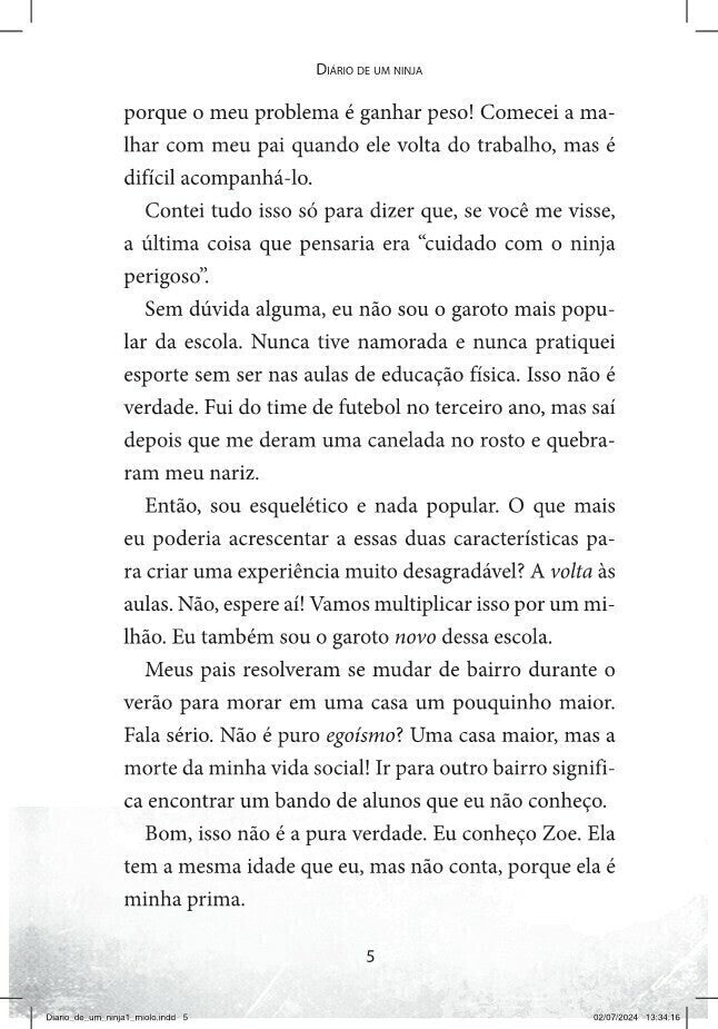 Diário de Um Ninja 1 - Editora Fundamento livro_infantil