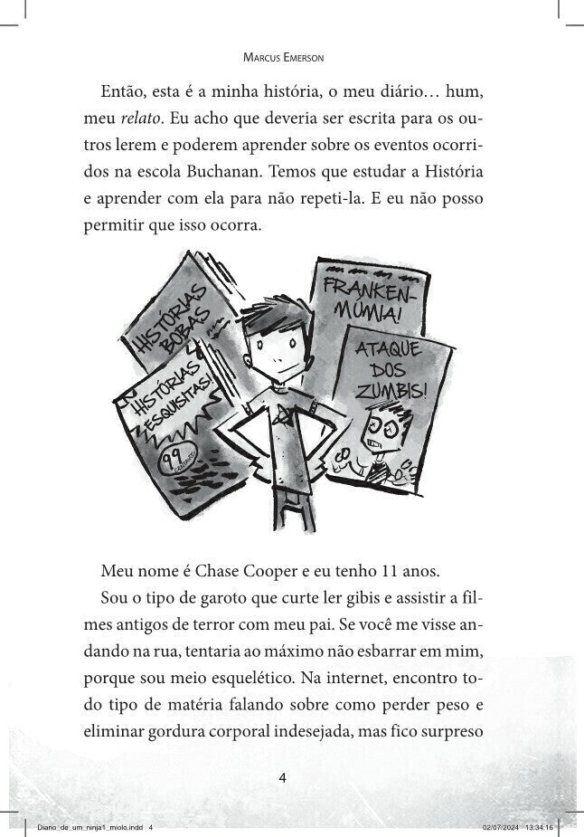 Diário de Um Ninja 1 - Editora Fundamento livro_infantil