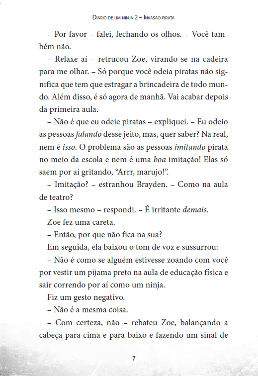 Diário de Um Ninja 2: Invasão Pirata - Editora Fundamento livro_infantil