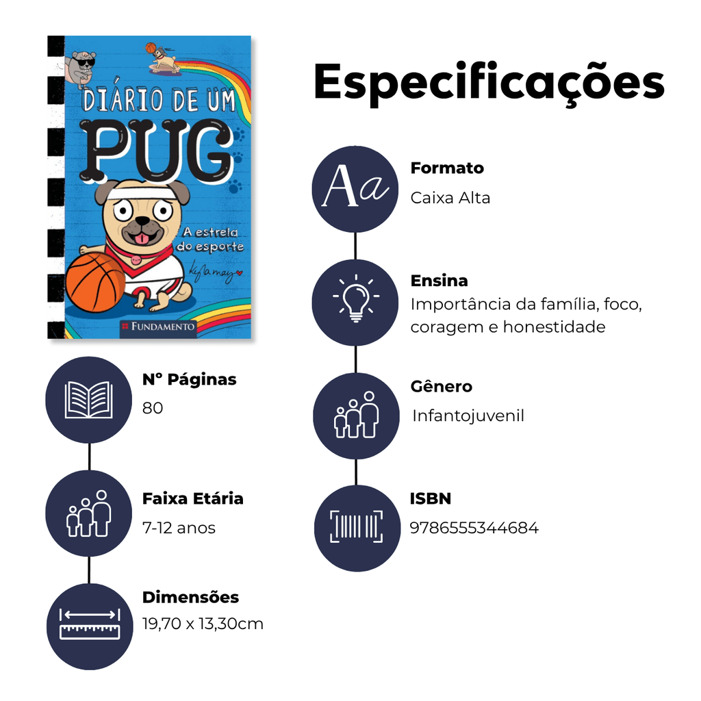 Diário de Um Pug: a Estrela do Esporte - Editora Fundamento livro_infantil