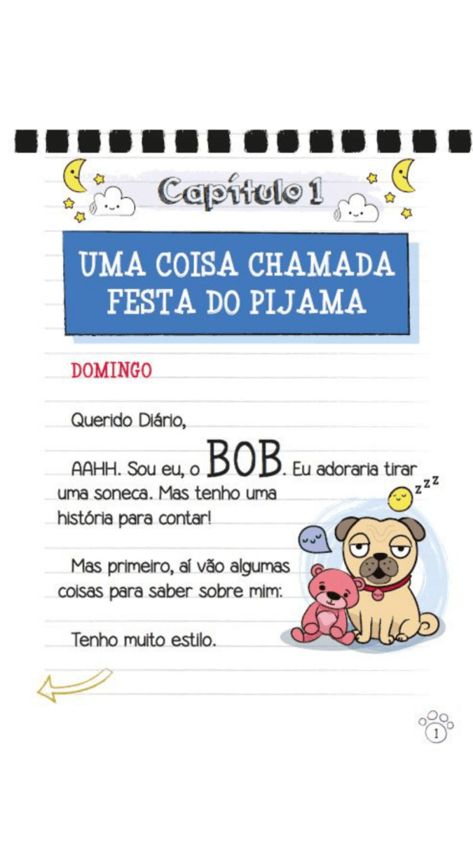 Diário de Um Pug: a Festa do Pijama do Bob - Editora Fundamento livro_infantil