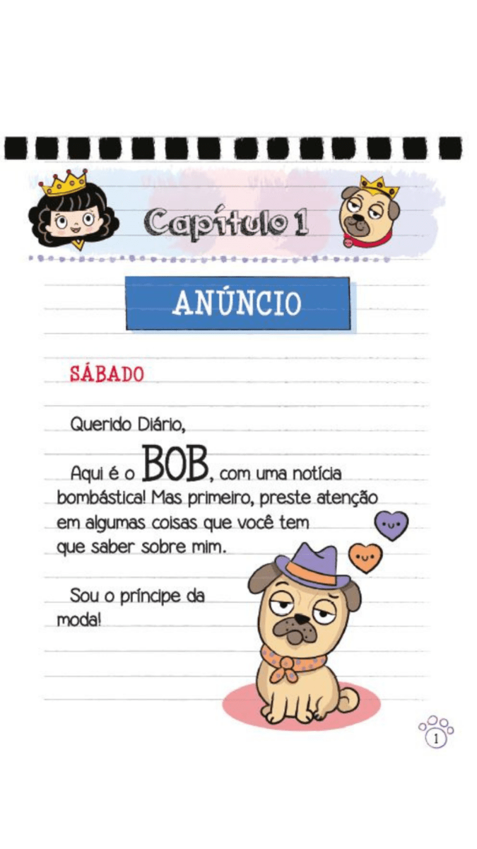 Diário de Um Pug: Bob, o Príncipe Pug - Editora Fundamento livro_infantil