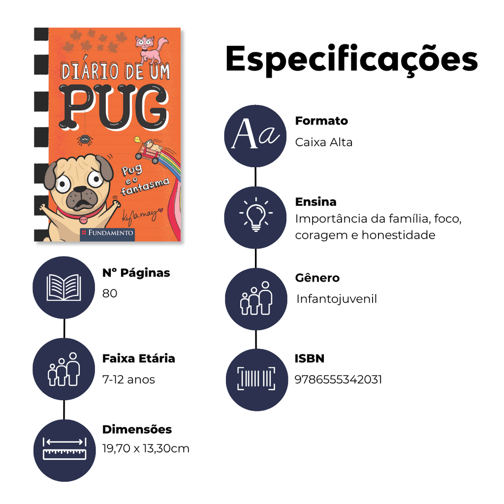 Diário de Um Pug: Pug e o Fantasma - Editora Fundamento livro_infantil
