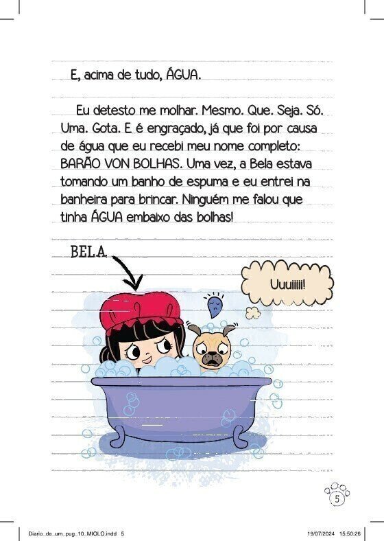 Diário de Um Pug: Pug na Praia - Editora Fundamento livro_infantil