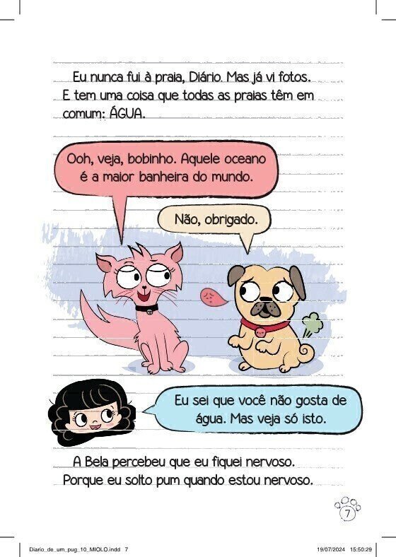 Diário de Um Pug: Pug na Praia - Editora Fundamento livro_infantil