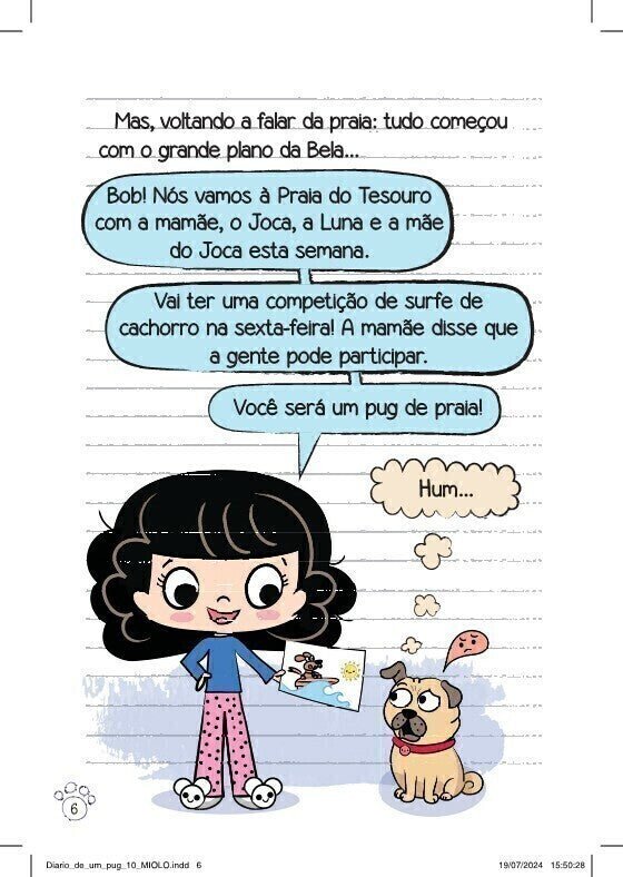 Diário de Um Pug: Pug na Praia - Editora Fundamento livro_infantil