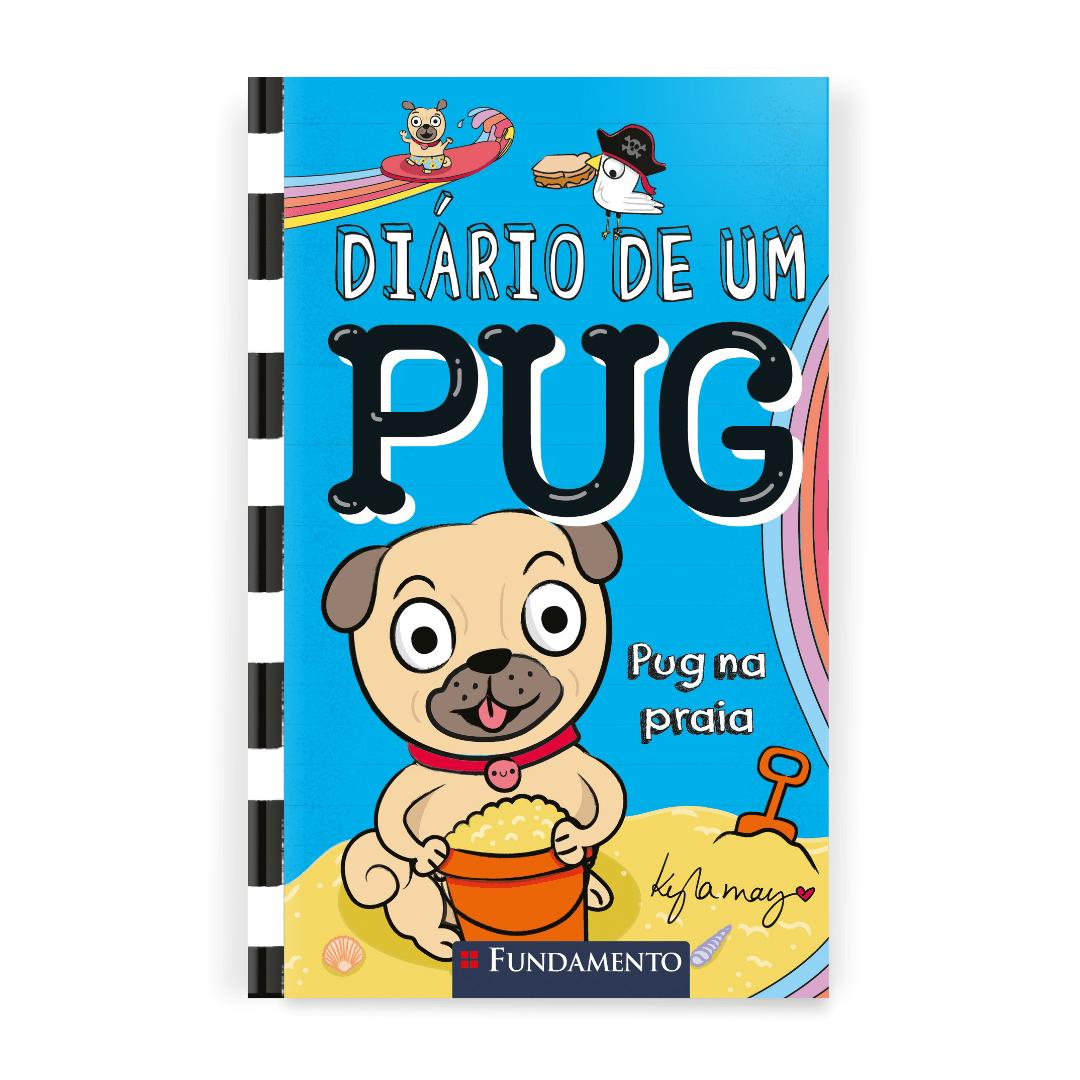 Diário de Um Pug: Pug na Praia - Editora Fundamento livro_infantil