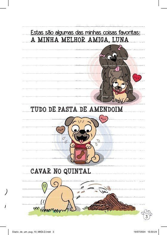 Diário de Um Pug: Pug na Praia - Editora Fundamento livro_infantil