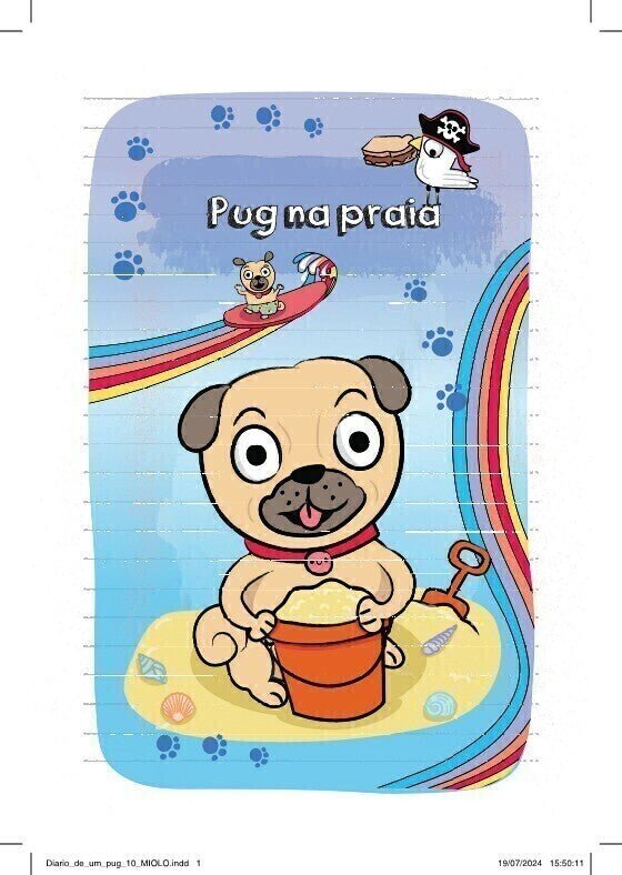 Diário de Um Pug: Pug na Praia - Editora Fundamento livro_infantil