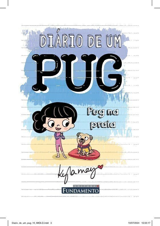 Diário de Um Pug: Pug na Praia - Editora Fundamento livro_infantil