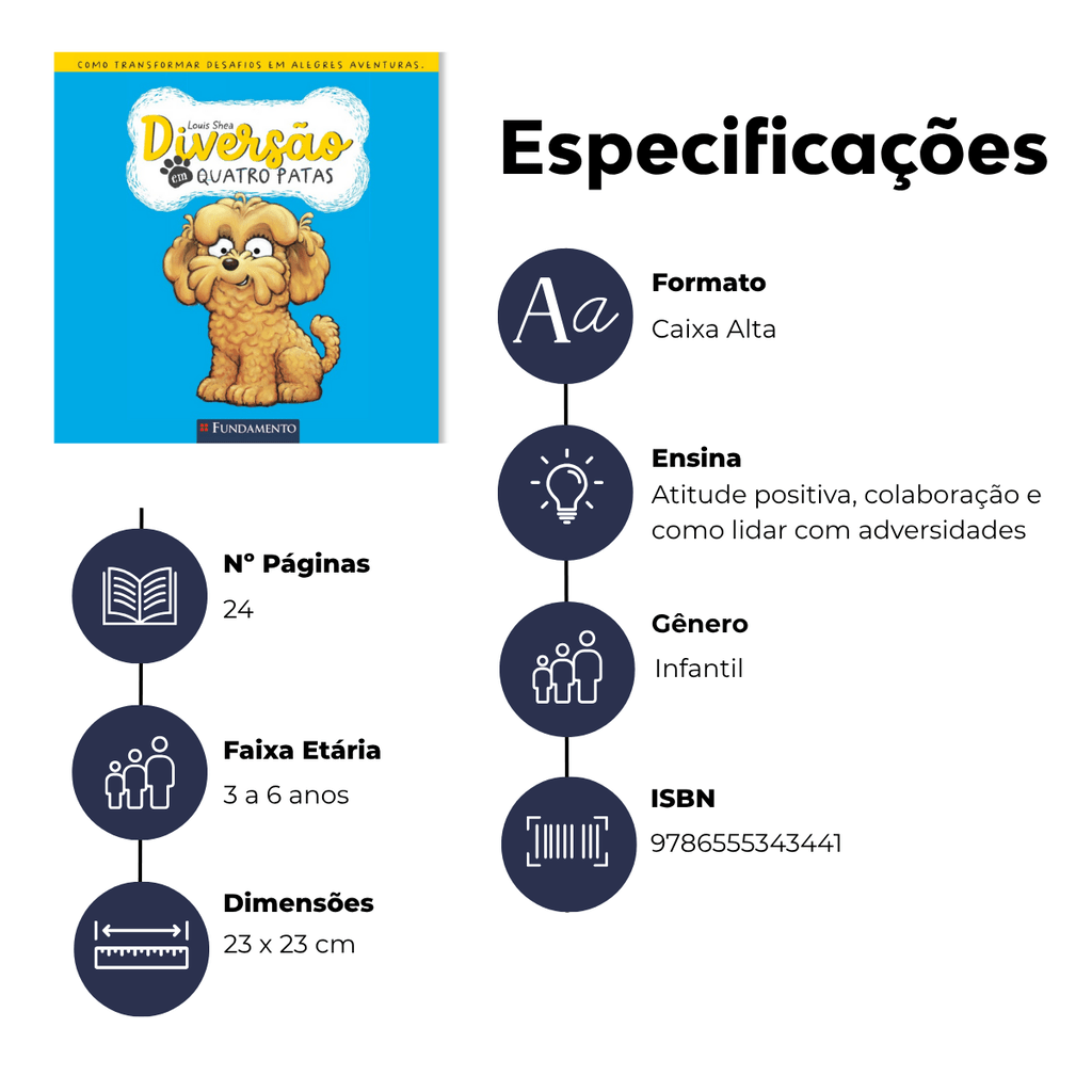 Diversão em Quatro Patas - Editora Fundamento livro_infantil