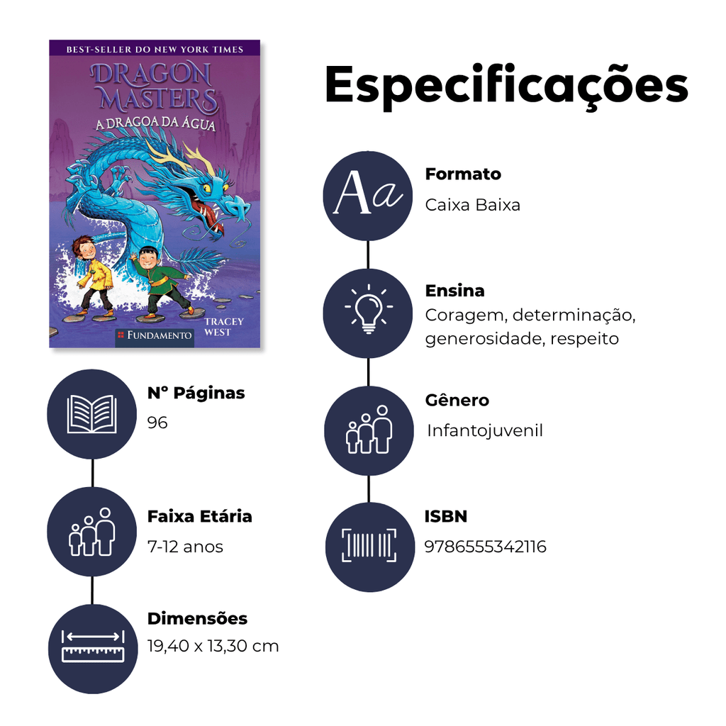 Dragon Masters 03: a Dragoa da Água - Editora Fundamento livro_infantil