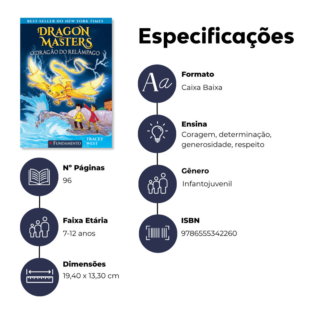 Dragon Masters 07: o Dragão do Relâmpago - Editora Fundamento livro_infantil