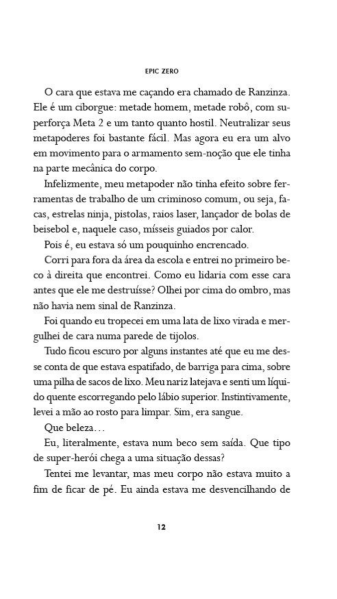 Epic Zero 2 - Um Herói Não Tão Patético Assim - Editora Fundamento livro_infantil
