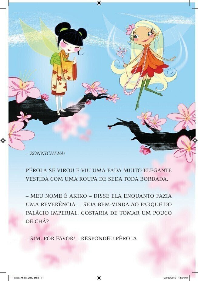 Fada Pérola - Pérola e a Fada das Cerejeiras - Editora Fundamento livro_infantil