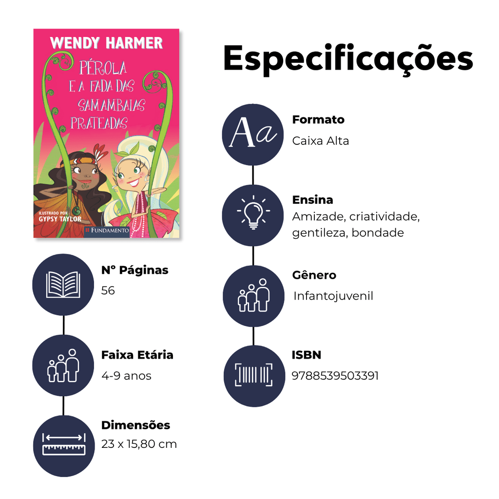 Fada Pérola - Pérola e a Fada das Samambaias Prateadas - Editora Fundamento livro_infantil