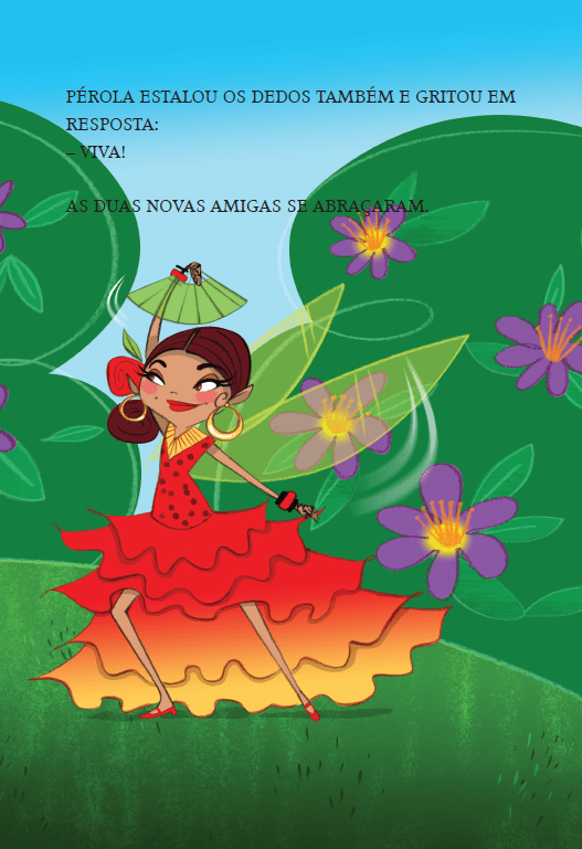 Fada Pérola - Pérola e a Fada do Flamenco - Editora Fundamento livro_infantil
