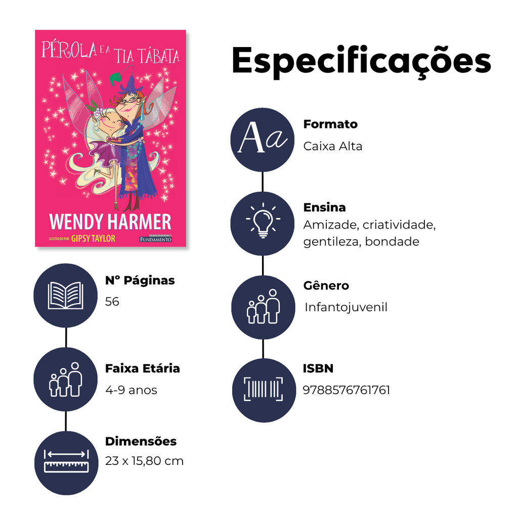 Fada Pérola - Pérola e a Tia Tábata - Editora Fundamento livro_infantil