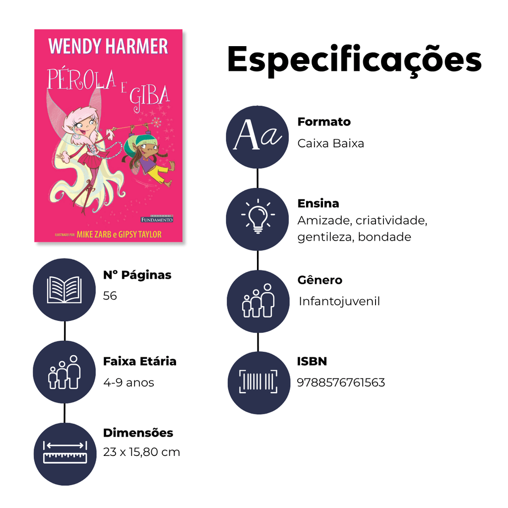 Fada Pérola - Pérola e Giba - Editora Fundamento livro_infantil