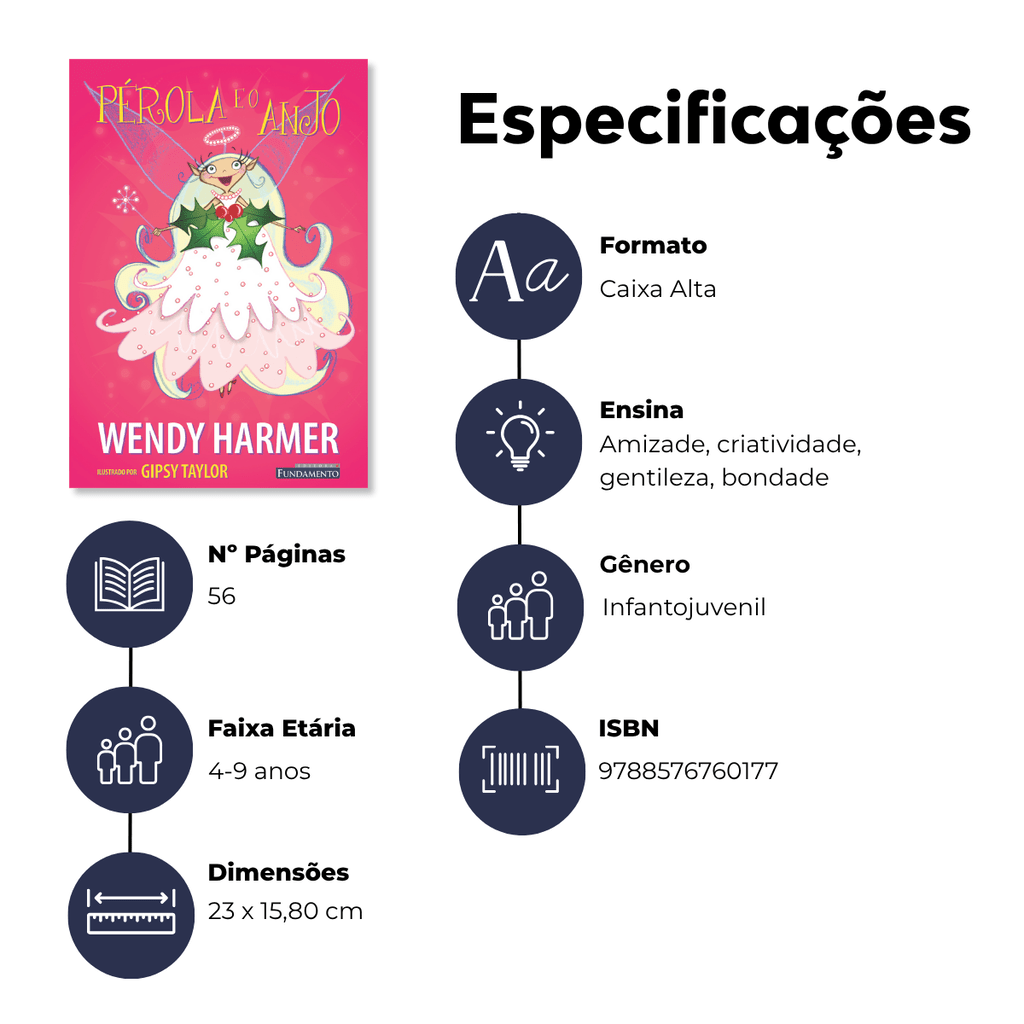 Fada Pérola - Pérola e o Anjo - Editora Fundamento livro_infantil