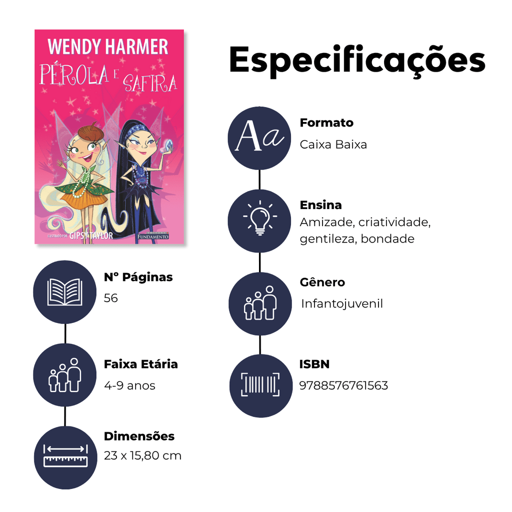 Fada Pérola - Pérola e Safira - Editora Fundamento livro_infantil