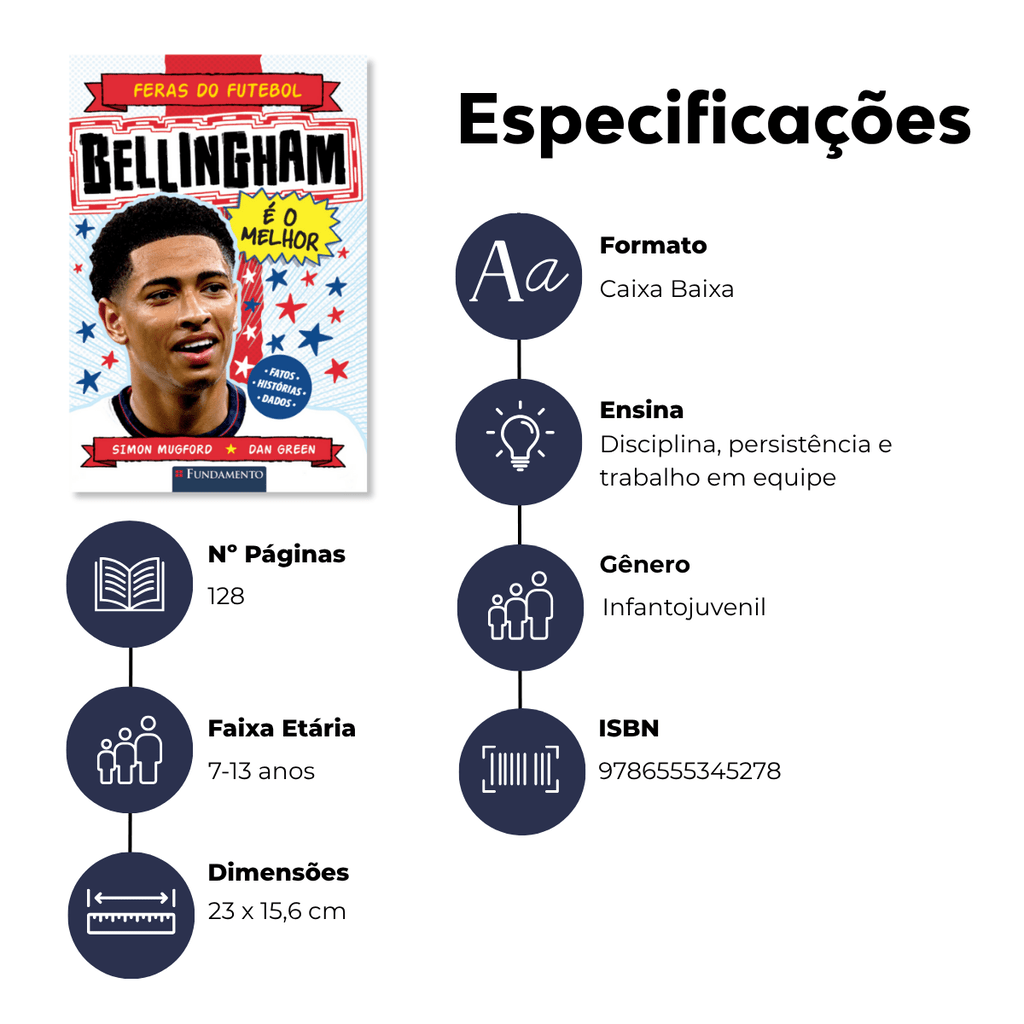 Feras do Futebol: Bellingham - Editora Fundamento livro_infantil