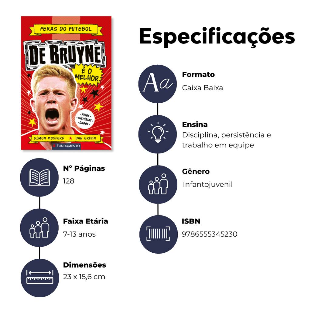 Feras do Futebol: De Bruyne - Editora Fundamento livro_infantil