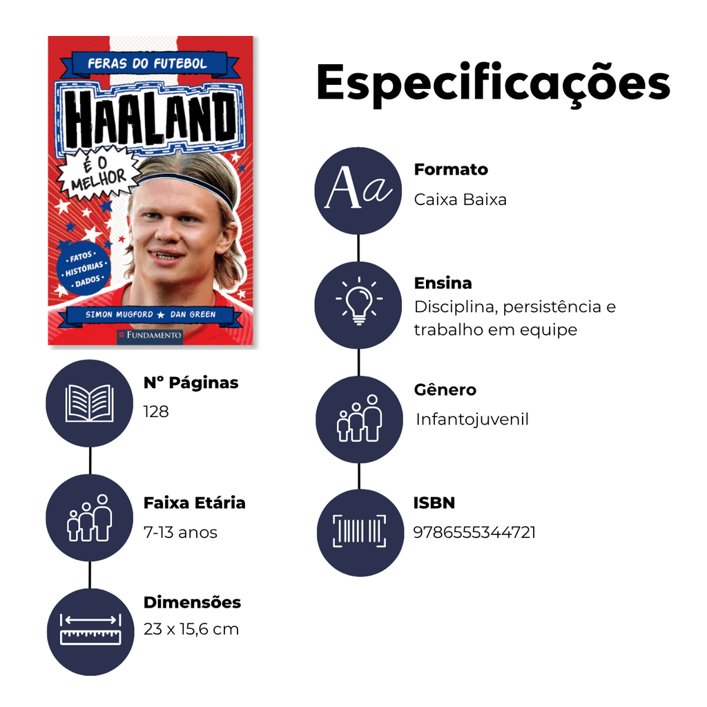 Feras do Futebol: Haaland - Editora Fundamento livro_infantil