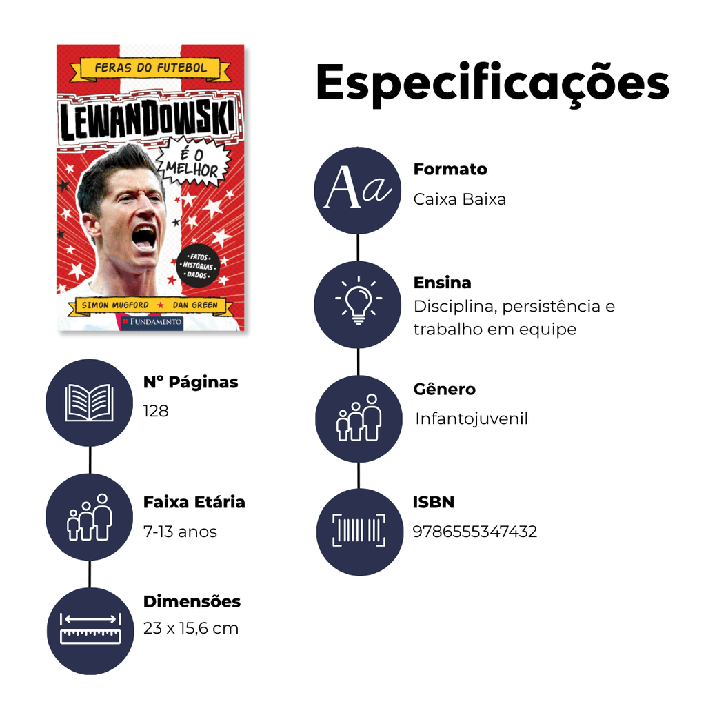 Feras do Futebol: Lewandowski - Editora Fundamento livro_infantil