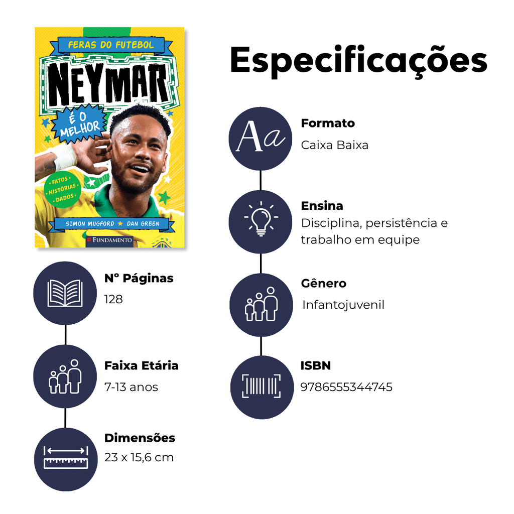 Feras do Futebol: Neymar - Editora Fundamento livro_infantil