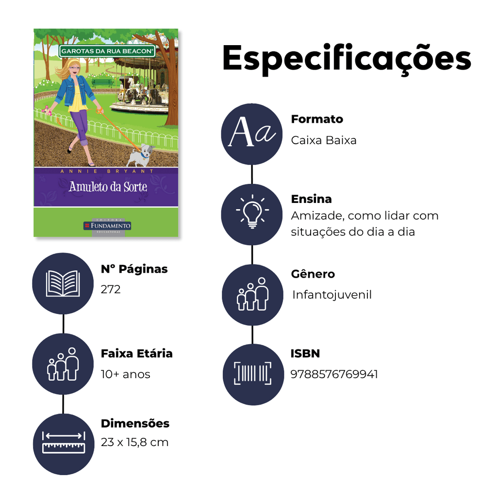 Garotas da Rua Beacon - Amuleto da Sorte - Editora Fundamento livro_infantil