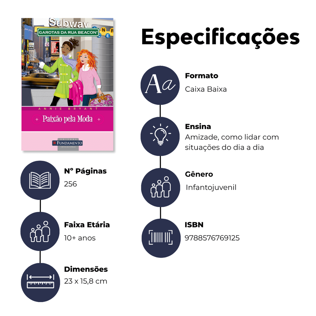 Garotas da Rua Beacon - Paixão Pela Moda - Editora Fundamento livro_infantil
