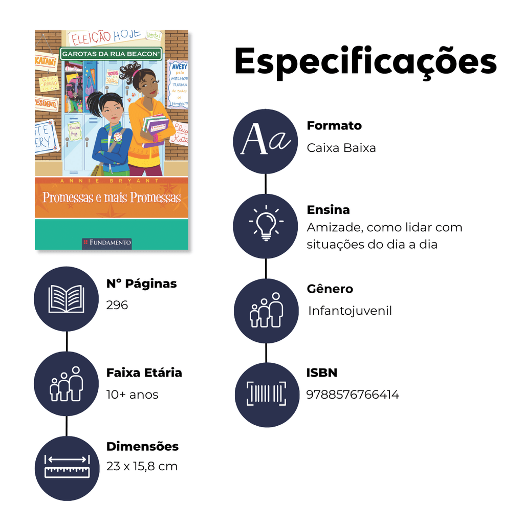 Garotas da Rua Beacon - Promessas e Mais Promessas - Editora Fundamento livro_infantil