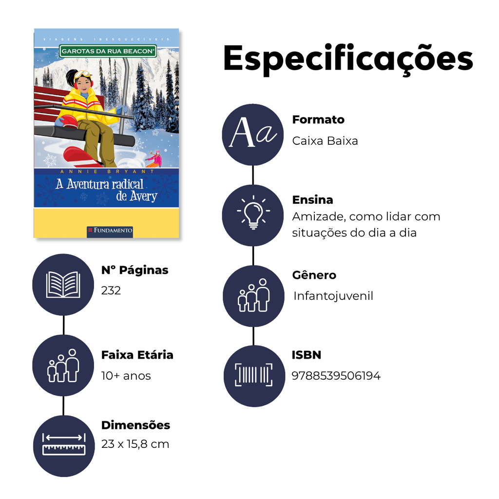 Garotas da Rua Beacon Viagens Inesqueciveis - a Aventura Radical de Avery - Editora Fundamento livro_infantil