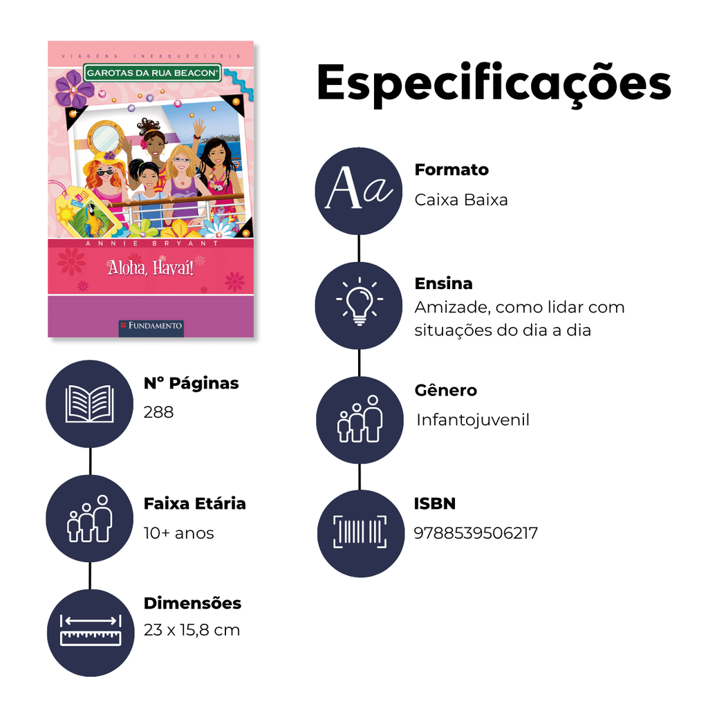 Garotas da Rua Beacon Viagens Inesqueciveis - Aloha, Havaí! - Editora Fundamento livro_infantil