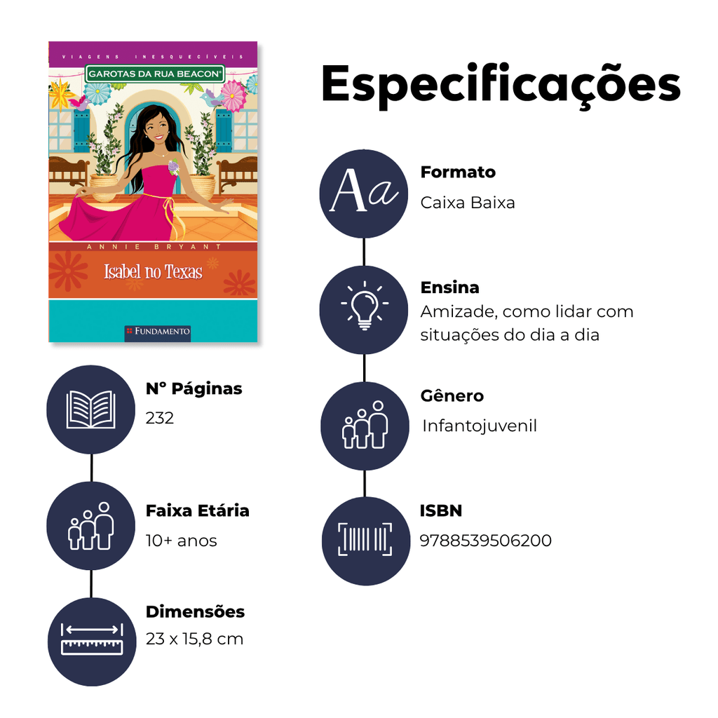Garotas da Rua Beacon Viagens Inesqueciveis - Isabel no Texas - Editora Fundamento livro_infantil