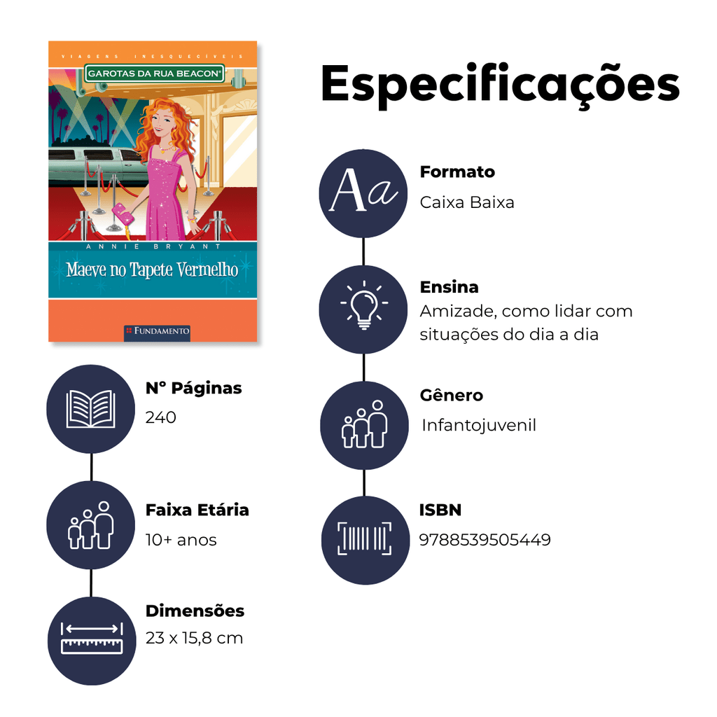 Garotas da Rua Beacon Viagens Inesqueciveis - Maeve no Tapete Vermelho - Editora Fundamento livro_infantil