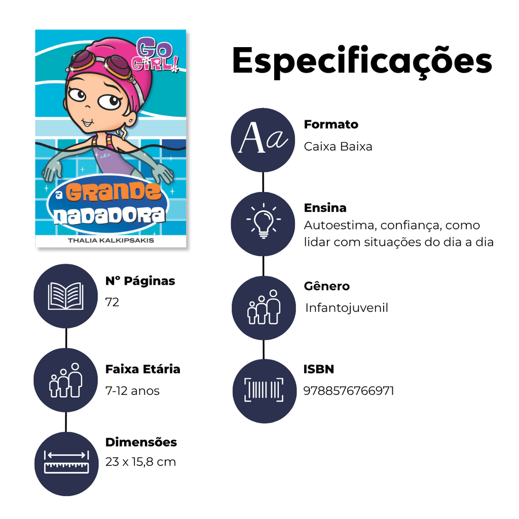 Go Girl - A Grande Nadadora - Editora Fundamento livro_infantil