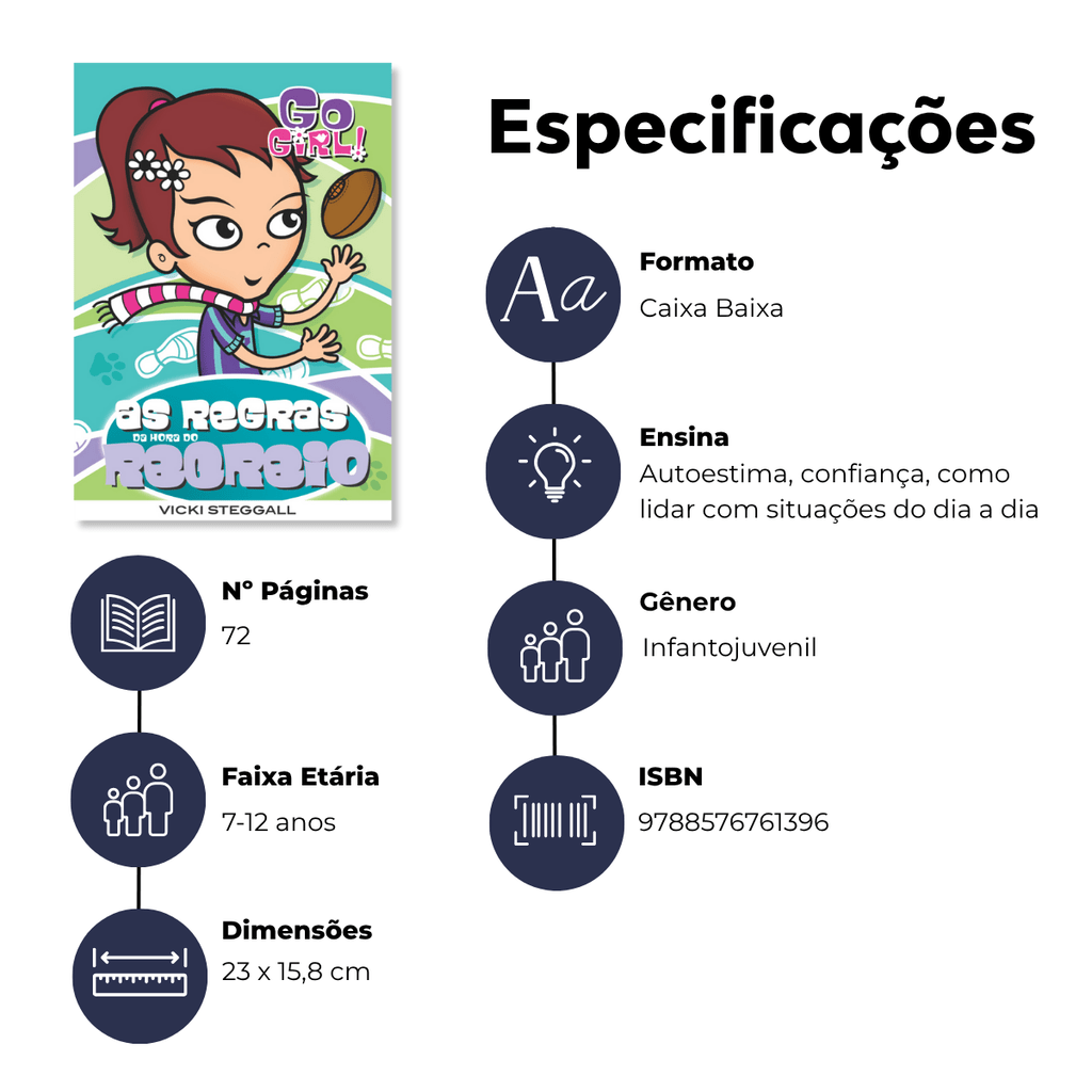 Go Girl - As Regras da Hora do Recreio - Editora Fundamento livro_infantil